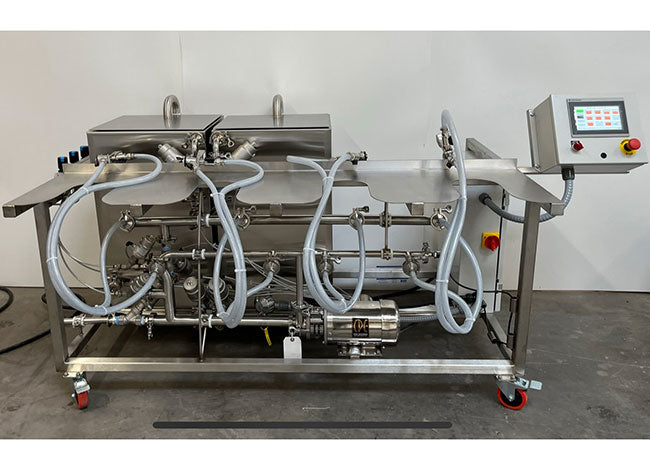 Keg Washer 4 Head Imperial Line Side Mount Front View Screen by Cascade Stainless Solutions 650x470